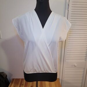 Elegant White Women's Wrap Top